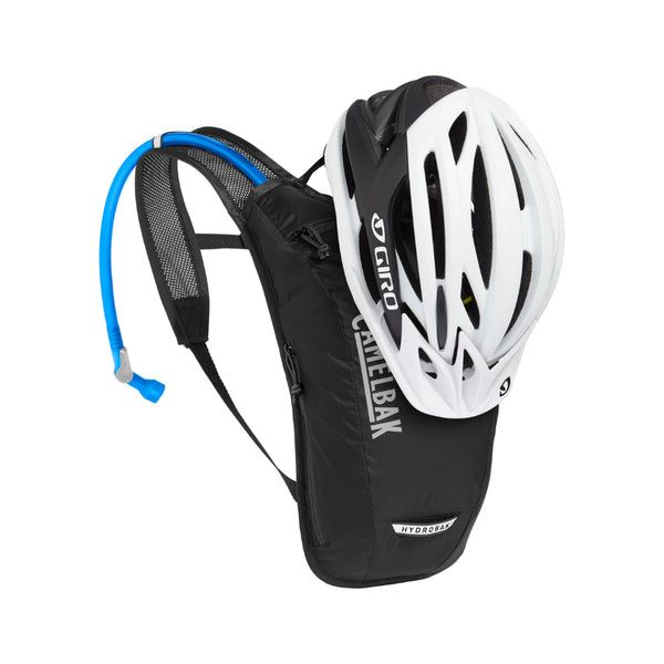 Black | Camelbak Hydrobak Light Image Showing Angled Front View With A Helmet Attached.