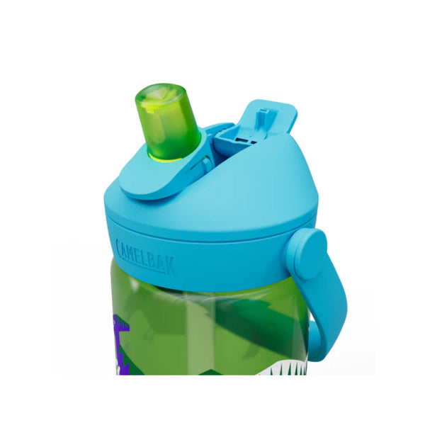 Hip Dinos | Camelbak Kids Thrive Straw Bottle image Showing Close Up View Of Lid, Straw Sipper Up.