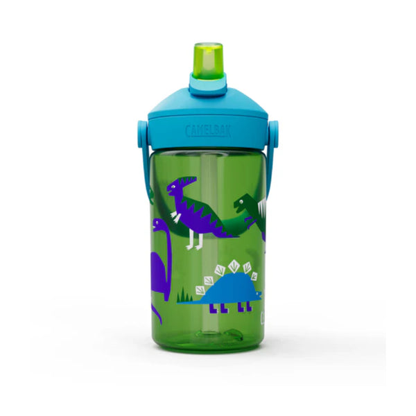 Hip Dinos | Camelbak Kids Thrive Straw Bottle Image Showing Front View With Straw Sipper Up.