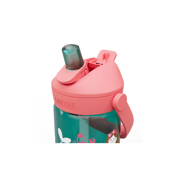 Mermaid Friends | Caamelbak Kids Thrive Straw Bottle Image Showing Close Up View Of The Lid, Straw Sipper Up.