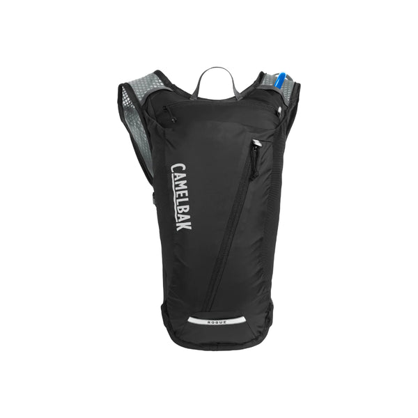 Black | Camelbak Rouge Light 7 2L Crux Reservoir Image Showing Front View, All Zippered Pockets Closed.