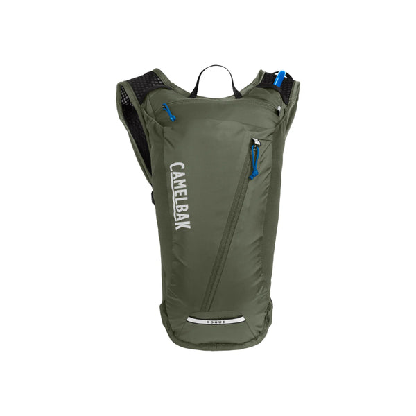 Dusty Olive | Camelbak Rouge Light 7 2L Crux Reservoir Image Showing Front View, All Zippers Closed.
