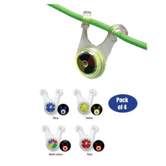 4 Pack | Camp Pro Guy Rope Warning Light Set Image Showing The 4 Colour Variants.