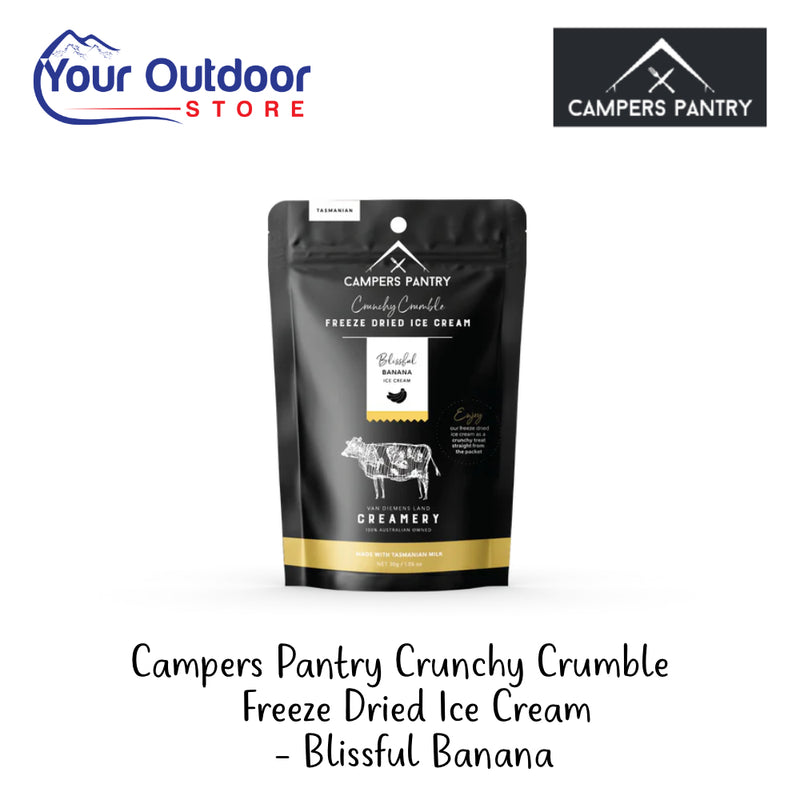 Campers Pantry Freeze Dried Ice-Cream | Hero Image Showing All Titles And Logos.