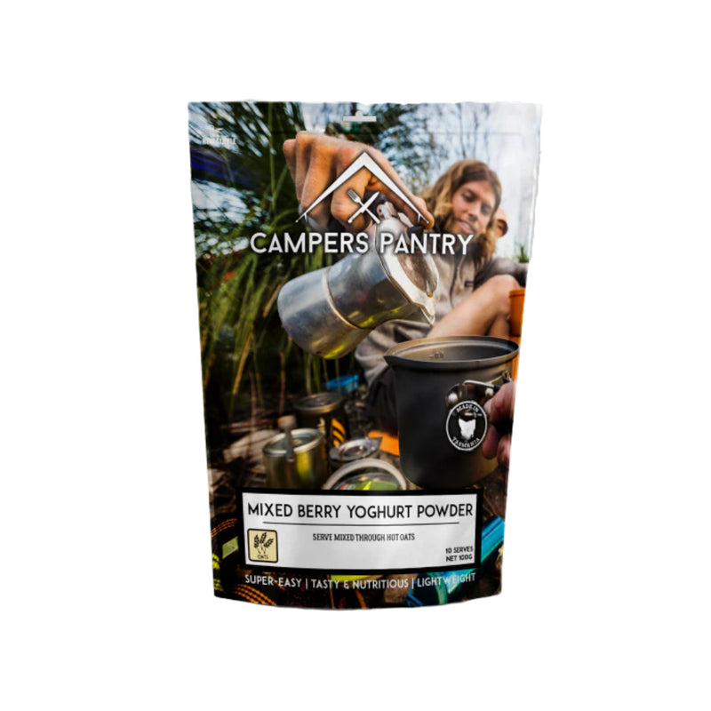 Mixed Berry Yoghurt Powder | Campers Pantry Image Showing No Logos Or Titles.