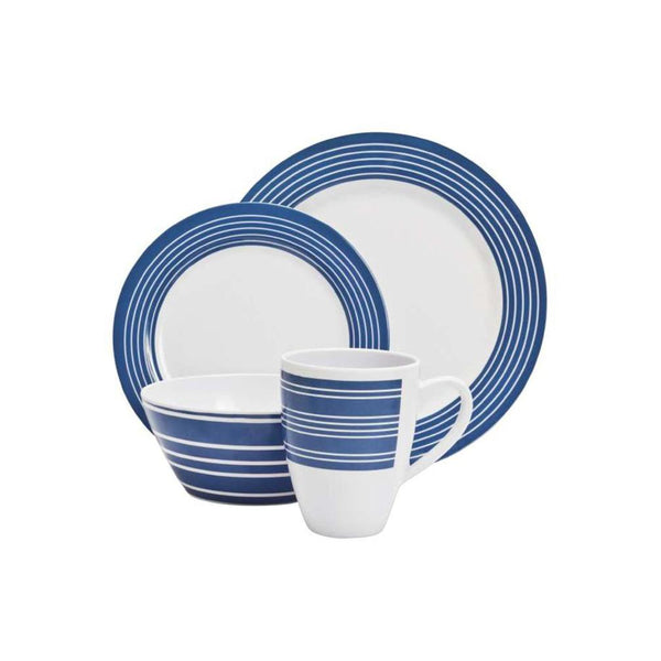 Nautical | Campfire 16 Piece Melamine Dinner Set Image Showing No Logos Or Titles.
