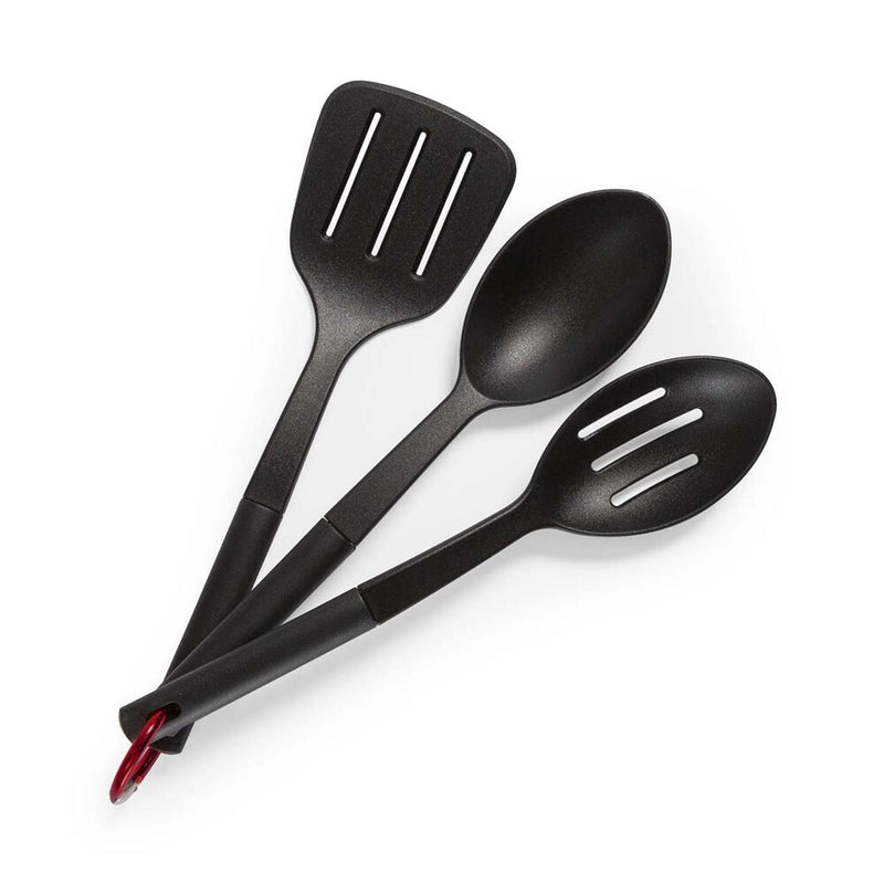 Black | Campfire 3 Piece Cooking Utensil Kit Image Showing No Logos Or Titles.
