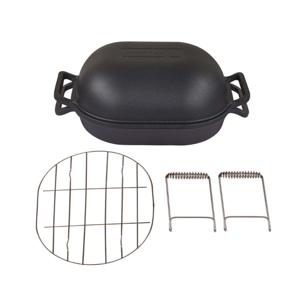 Black | Campfire Combo Camp Oven Kit Image Showing All The Inclusions.