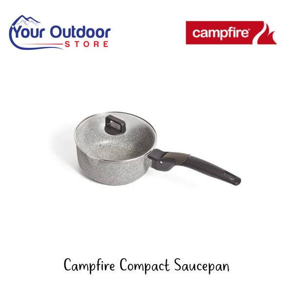 Campfire Compact Saucepan | Hero Image Showing All Logos And Titles.