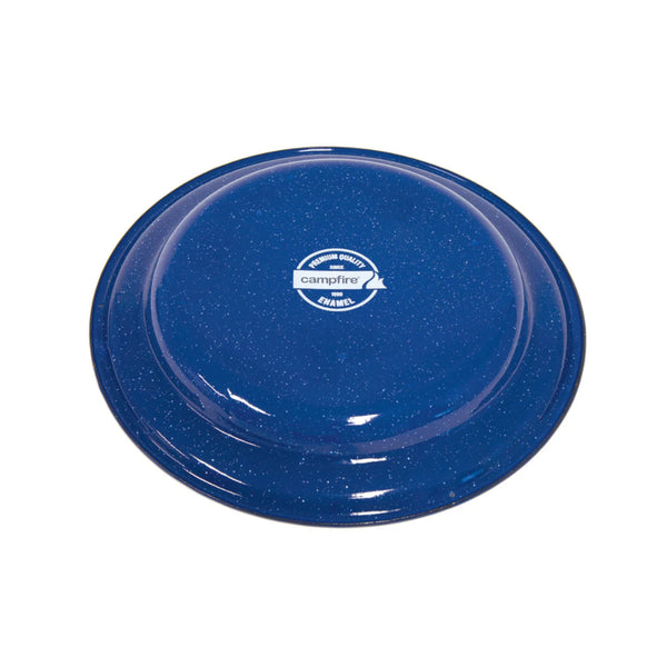 Navy / 27cm | Campfire Flat Enamel Plate 27cm Image Showing Bottom View.