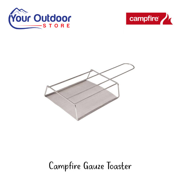 Campfire Gauze Toaster | Hero Image Showing All Logos And Titles.
