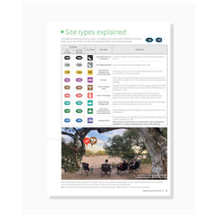 Camps Australia Wide Standard Edition 12 | Image Showing Site Types Explained Page.