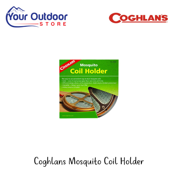 Coghlan's Mosquito Coil Holder | Hero Image Showing  All Logos And Titles.