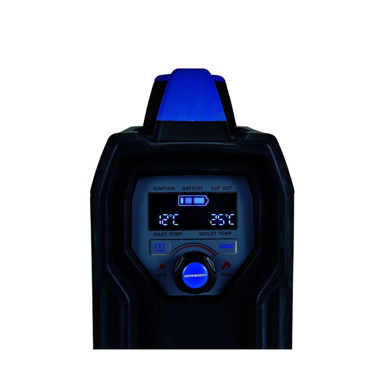 Companion Aquaheat NXT Portable Hot Water Unit | Image Showing Close Up View Of The LED Display.