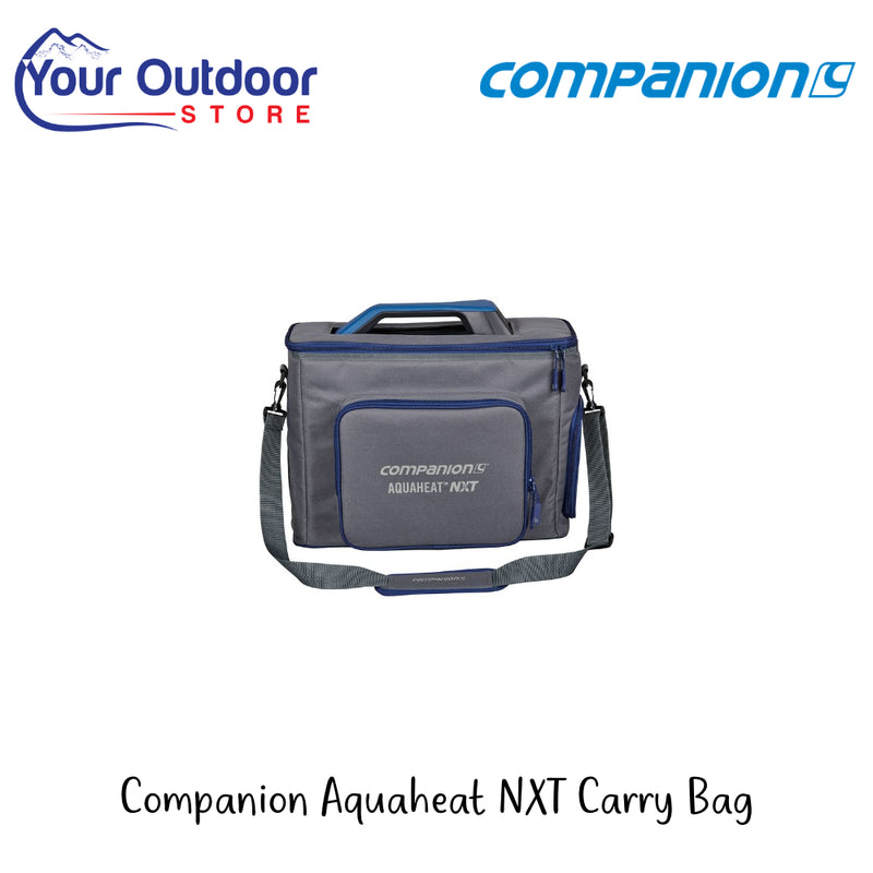Companion Aquaheat NXT carry Bag | Hero Image Showing All Logos And Titles.
