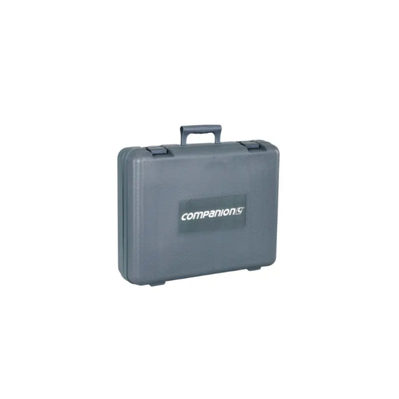 Single/Grey Companion Butane Stove With Frypan Image Showing The Supplied Carry Case.
