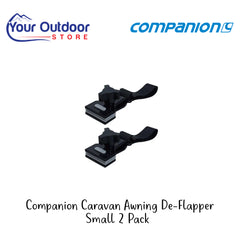 Companion Caravan Awning De-Flapper Small 2 Pack | Hero Image Showing All Logos And Titles.