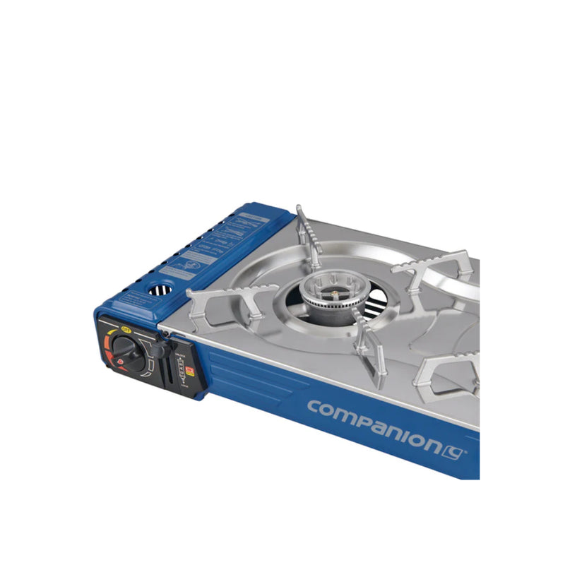 Double/Blue | Companion Double Butane Stove Image Showing Close Up View Of The Burner.