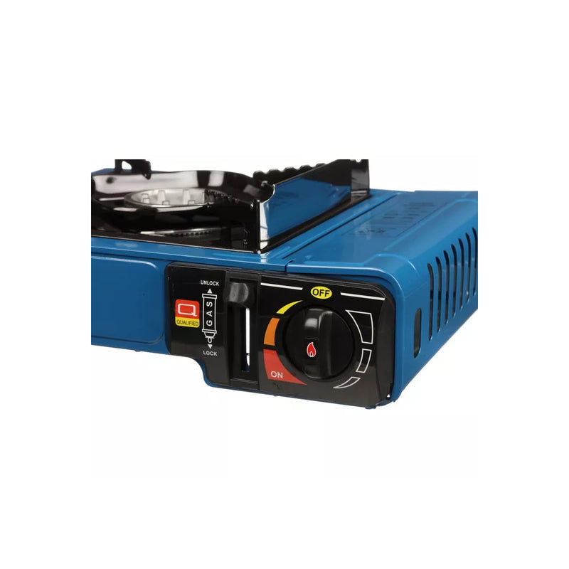 Double/Blue | Companion Double Butane Stove Image Showing Close Up Of The Ignition Dial.