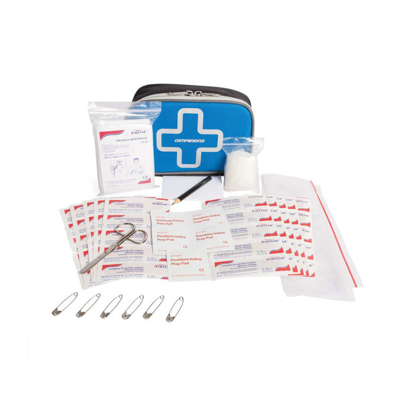 1 Person | Companion Personal First Aid Kit Image Showing All Included Contents.