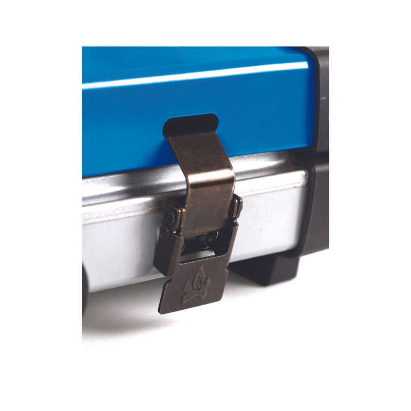 Blue | Companion Proheat Low Pressure 2 Burner With FSD Image Showing Close Up View Of Closer Latch.
Stock Image Used.