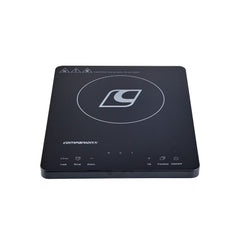 Single/Black | Companion Roam Induction Cooktop Image Showing Angled Front View.