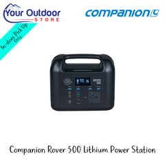 Companion Rover 500 Lithium Power Station | Hero Image Showing All Logos And Titles.