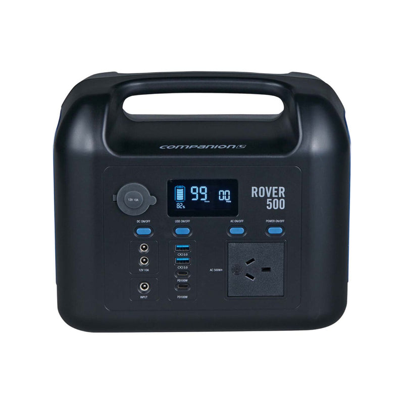 Companion Rover 500 Lithium Power Station | Image Showing No Logos Or Titles.