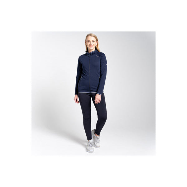 Navy | Craghoppers Noslife Milanta Womens Top Image Showing Full Front View, Hood Down.