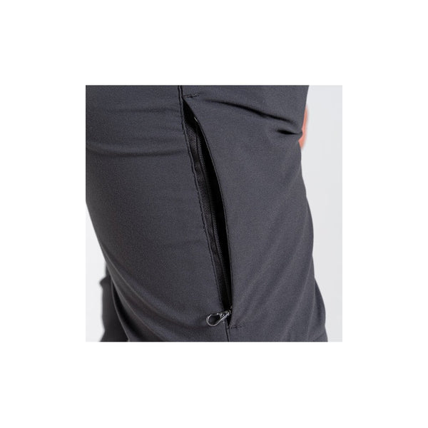 Charcoal | Craghoppers NosiLife Pro II Convertible Womens Trouser Image Showing Close Up Of The Side, Zippered Pocket.