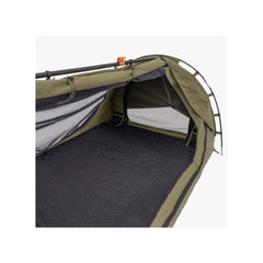 1100+ / 1400+ | 1100+ Darche Dusk To Dawn Swag With 70mm Mattress Image Showing Top View Of The Inside Sleeping Compartment, With Canvas Rolled Up.