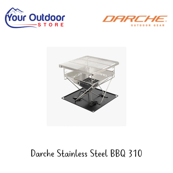 Darche Stainless Steel BBQ 310 | Hero Image Showing All Logos And Titles.