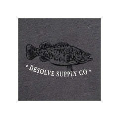 Ash | Desolve Cod Tee Image Showing Close Up View Of Logo On The Front O The Shirt.