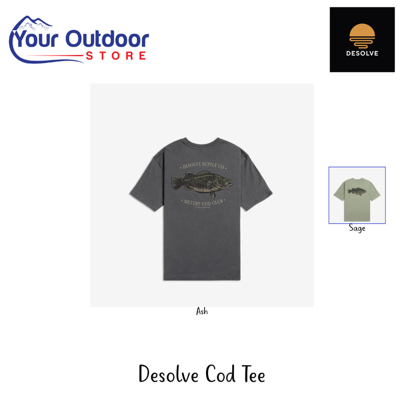 Desolve Cod Tee | Hero Image Showing All Logos, Titles And Variants.