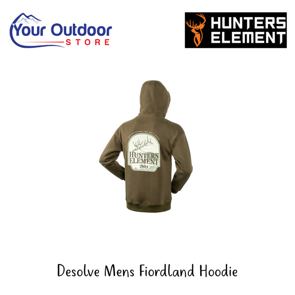 Desolve Mens Fiordland Hoodie | Hero Image Showing All Logos And Titles.