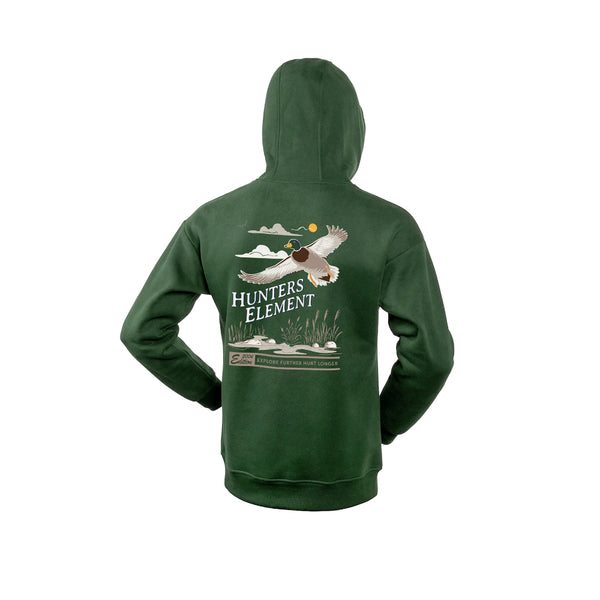 Kelp | Desolve Mens Flare Hoodie Image Showing No Logos Or Titles.