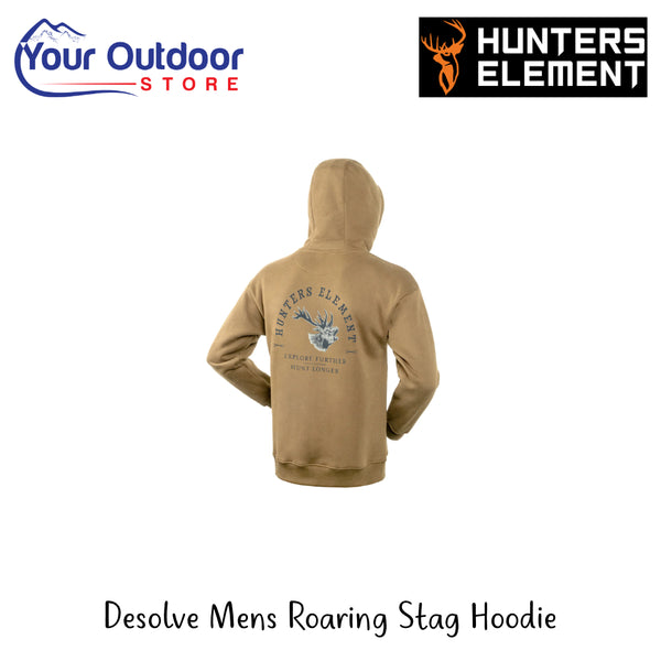 Desolve Mens Roaring Stag Hoodie | Hero Image Showing All Logos And Titles.