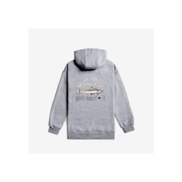 Grey Marle | Desolve Men's Trutta Hoodie Image Showing No Logos Or Titles, Back View.