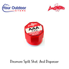 Dinsmore Split Shot And Dispenser | Hero Image Showing All Logos And Titles.