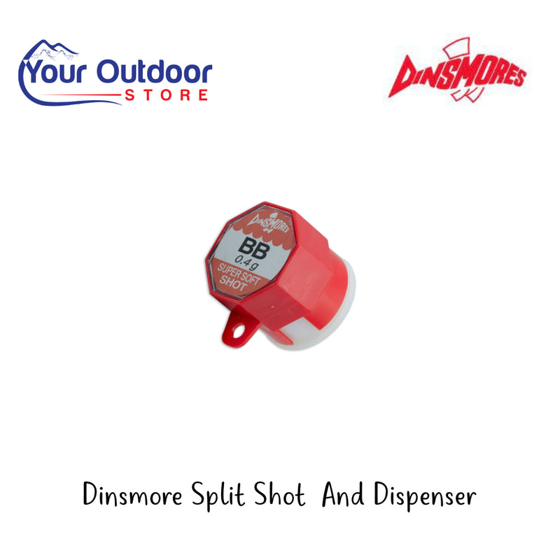 Dinsmore Split Shot And Dispenser | Hero Image Showing All Logos And Titles.