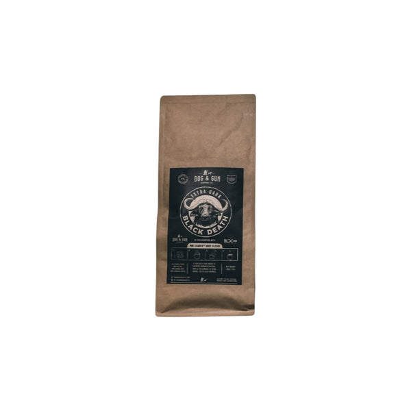 25 Pack | Dog & Gun Black Death Extra Dark Pre Loaded Drip Filters Image Showing No Logos Or Titles.