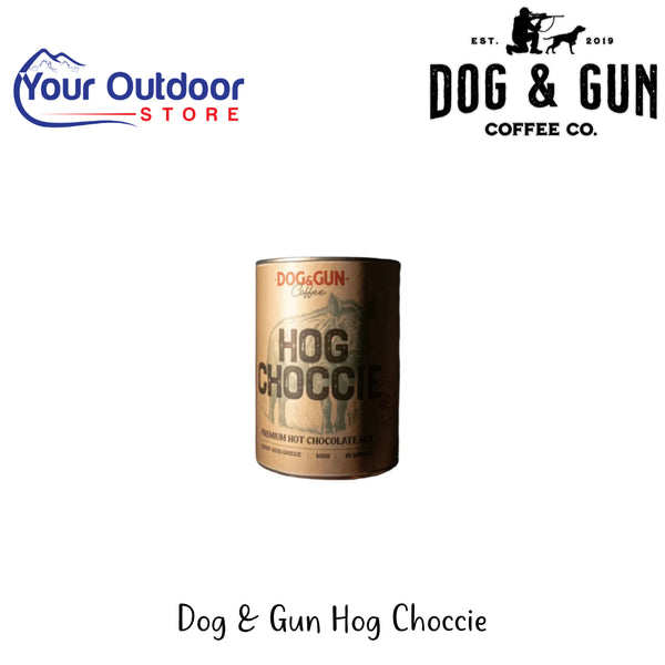 Dog & Gun Hog Choccie | Hero Image Showing All Logos And Titles.