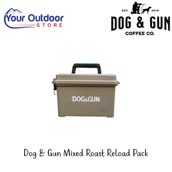 Dog & Gun Mixed Roast Reload Pack | Hero Image Showing All Logos And Titles.