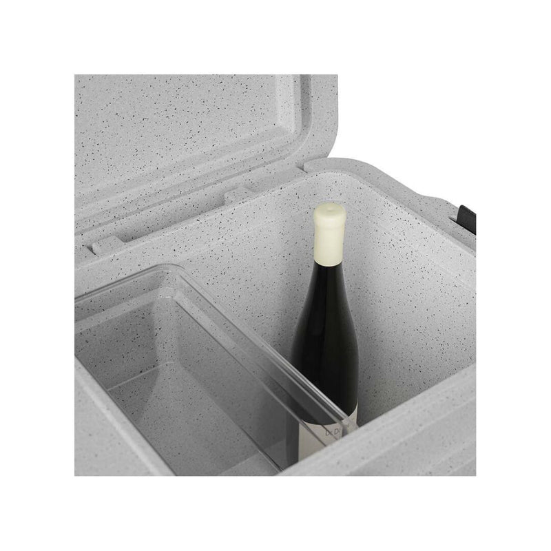 Stone | Dometic Cool Ice 28L Rotomoulded Icebox. Showing Wine Bottle Standing Up. 