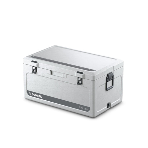 Stone | Dometic Cool Ice 87 L Rotomolded Icebox. Shown Fully Closed Up. 