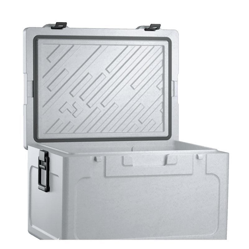 Stone | Dometic Cool Ice 87 L Rotomolded Icebox. Lid Open.