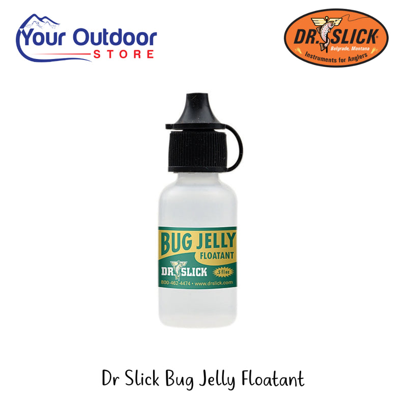 Dr Slick Bug Jelly Floatant | Hero Image Showing All Logos And Titles.