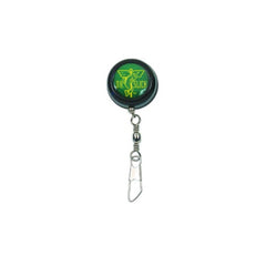 Black/Green | Dr Slick Pin On Reel With Swivel Ring image Showing No Logos Or Titles.