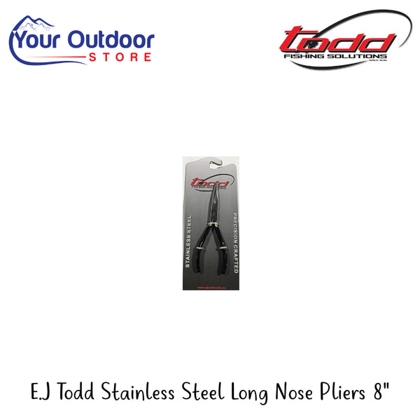 E.J Todd Stainless Steel Long Nose Pliers 8