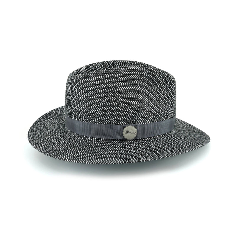 Black Combo |  Evoke Phoenix Panamate Sun Hat Image Showing Image Showing Side View.